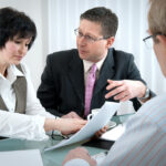 Woman and lawyer in the divorce mediation process